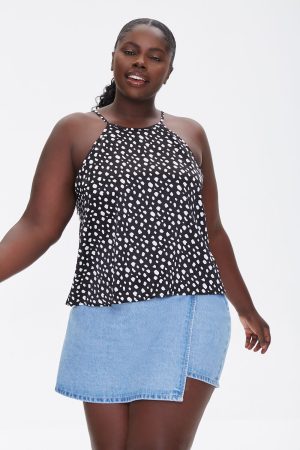 Plus Size Spotted Cami