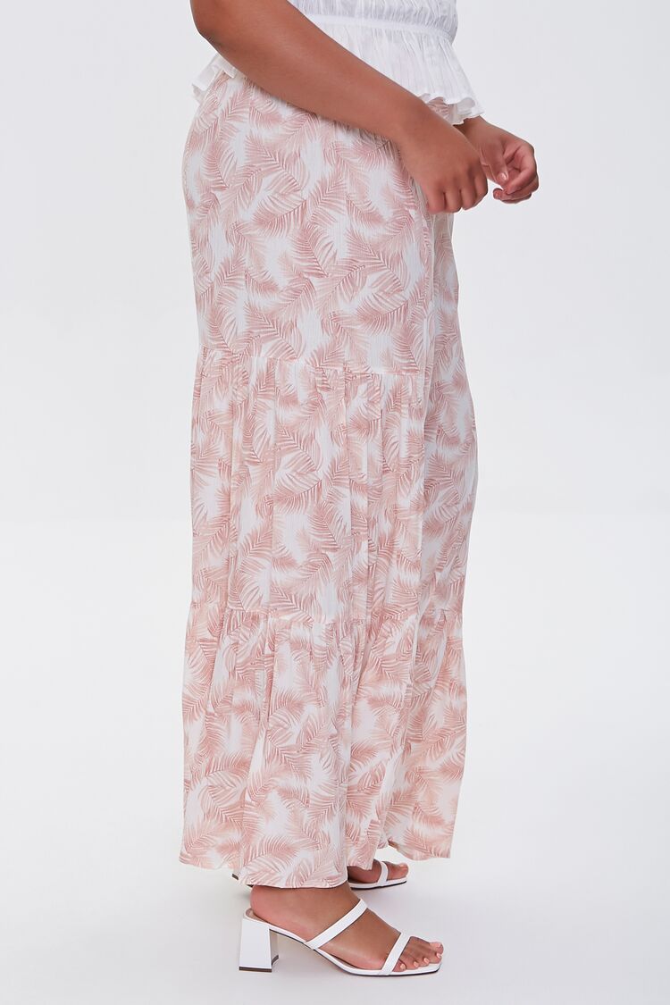 Plus Size Leaf Print Wide-Leg Pants - Image 3
