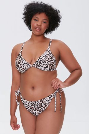 Plus Size Leopard Bikini Bottoms