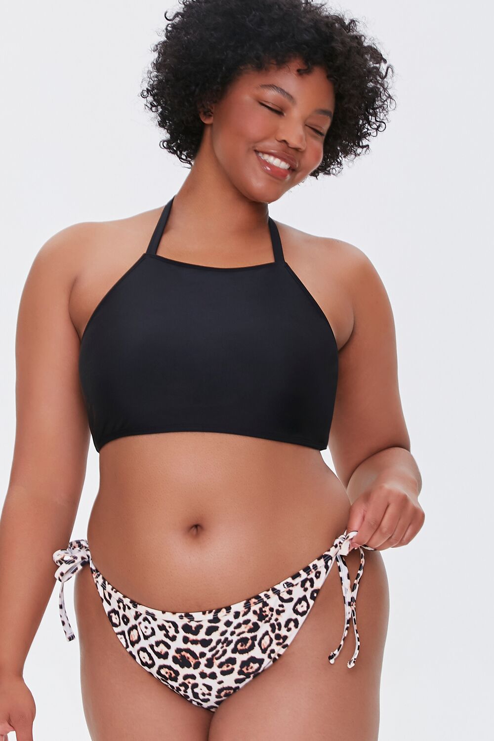 Plus Size Leopard Bikini Bottoms - Image 5