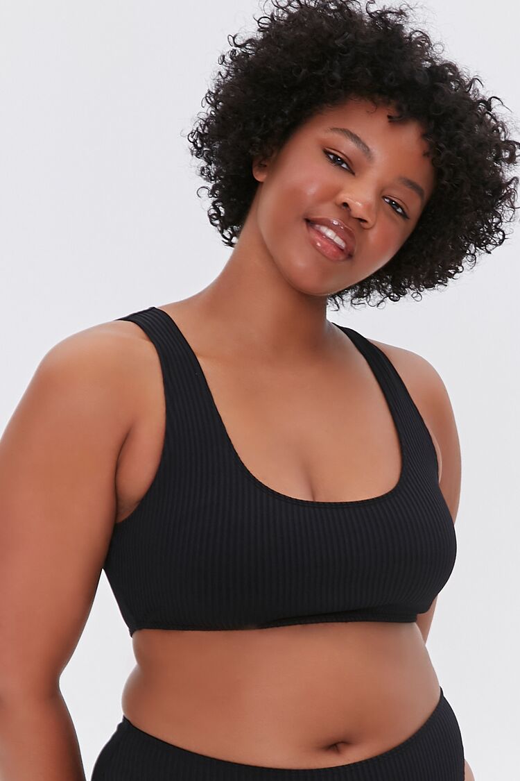 Plus Size Ribbed Bikini Top - Image 4