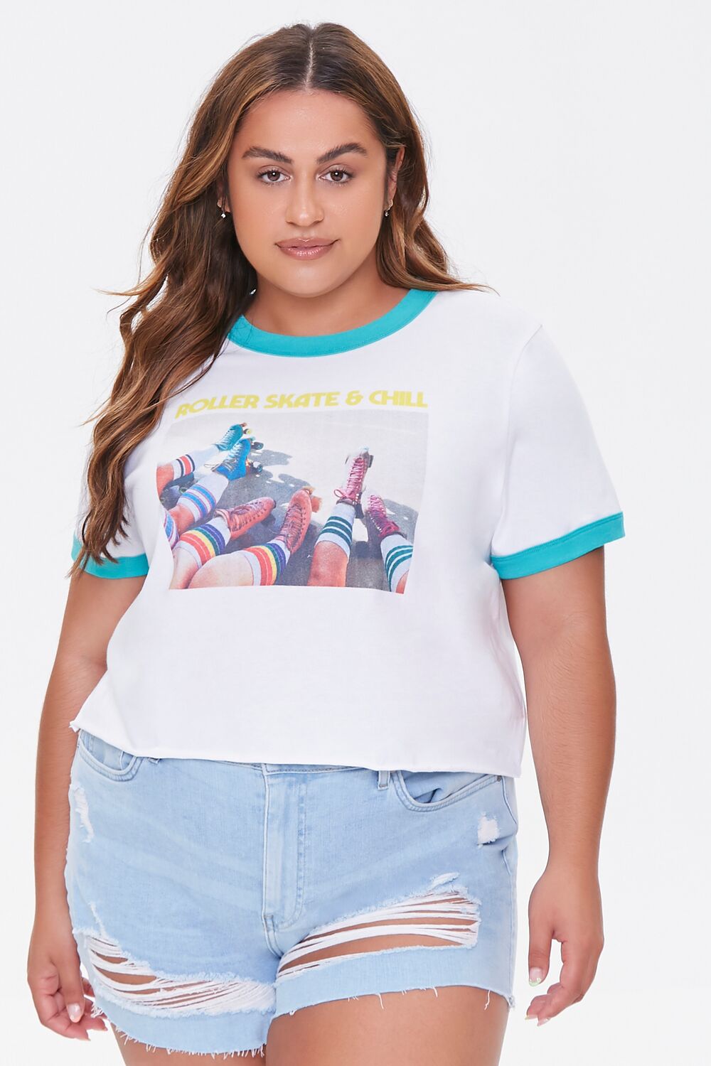 Plus Size Moxi Skates Ringer Tee - Image 7