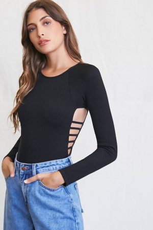 Ladder Cutout High-Leg Bodysuit