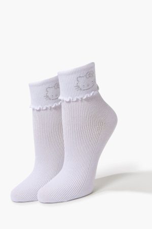 Rhinestone Hello Kitty Crew Socks