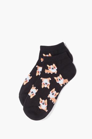 Corgi Print Ankle Socks