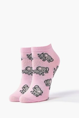 Elephant Print Ankle Socks