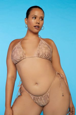 Plus Size Sports Illustrated Geo Print Bikini Bottoms