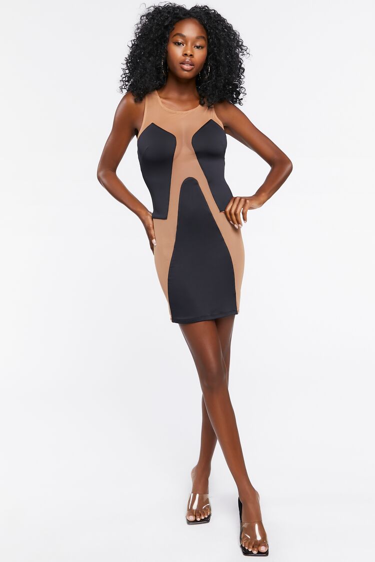 Mesh Panel Mini Dress - Image 4
