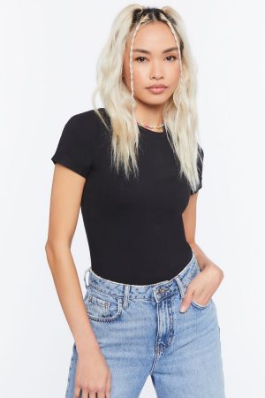 Cotton-Blend Tee Bodysuit