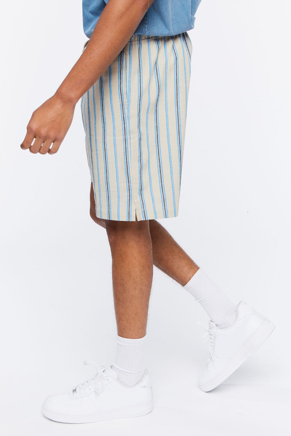 Reworked Striped Drawstring Shorts - Image 3