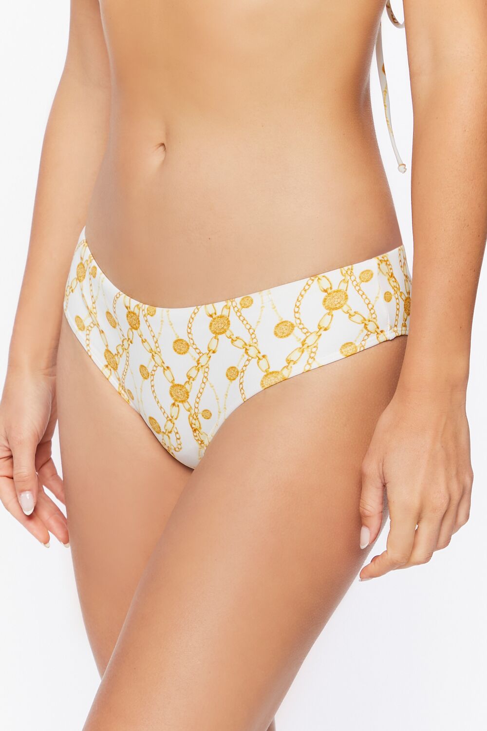 Chain Print Cheeky Bikini Bottoms - Image 3