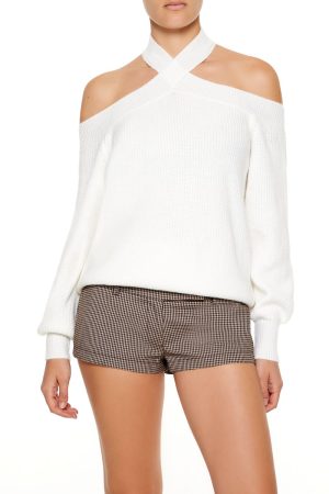 Crisscross Off-the-Shoulder Sweater