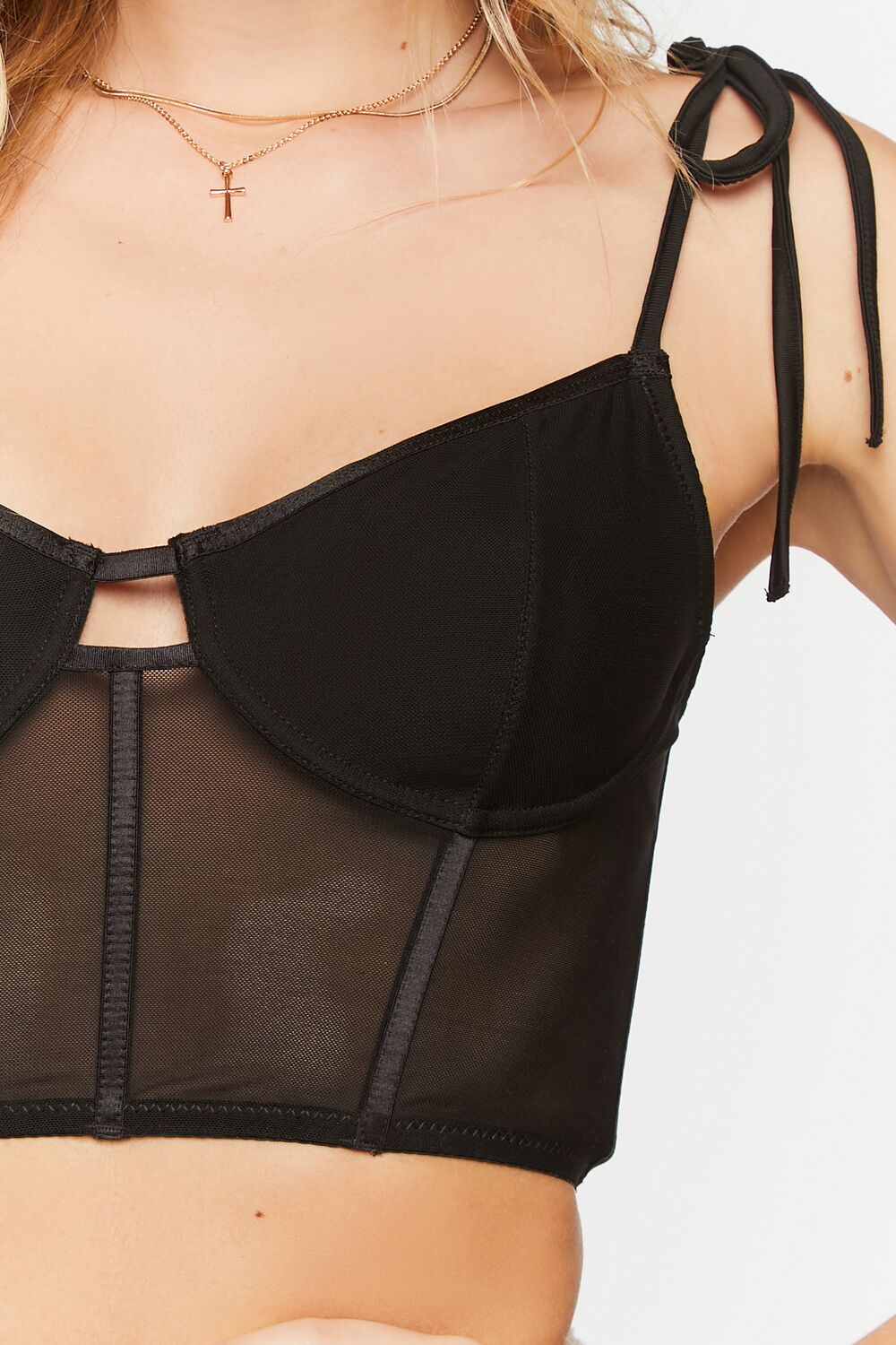 Mesh Tie-Strap Bustier - Image 5