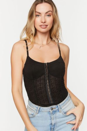 Textured Corset Bodysuit