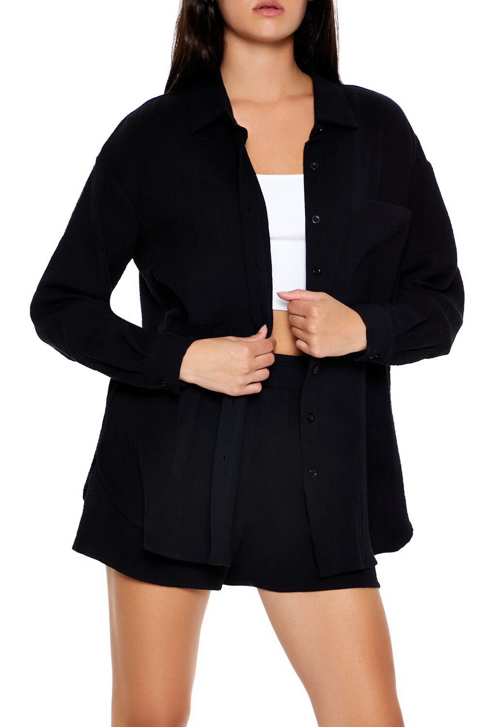 Cotton Poplin Shirt & Shorts Set - Image 2