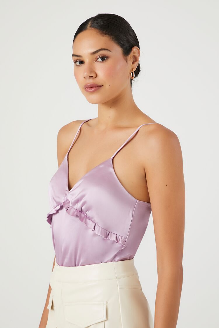 Satin Ruffle-Trim Bodysuit - Image 8