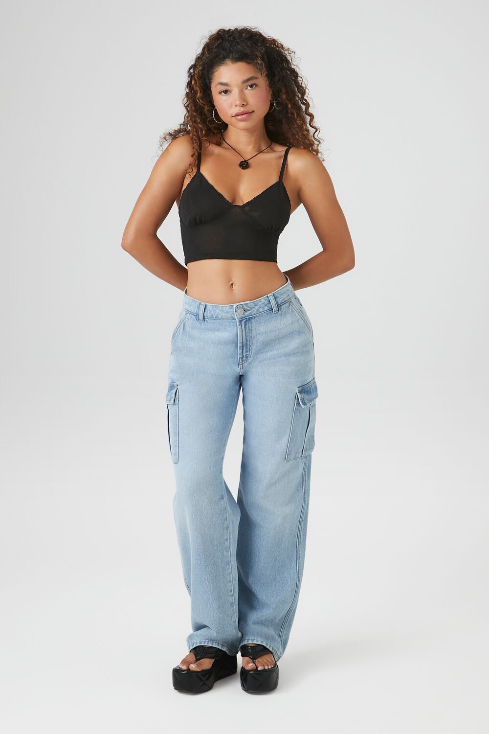 Cropped Rib-Knit Cami - Image 9