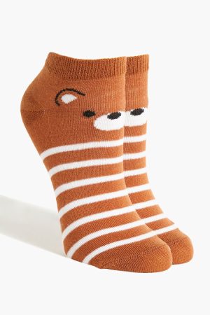 Bear Face Ankle Socks