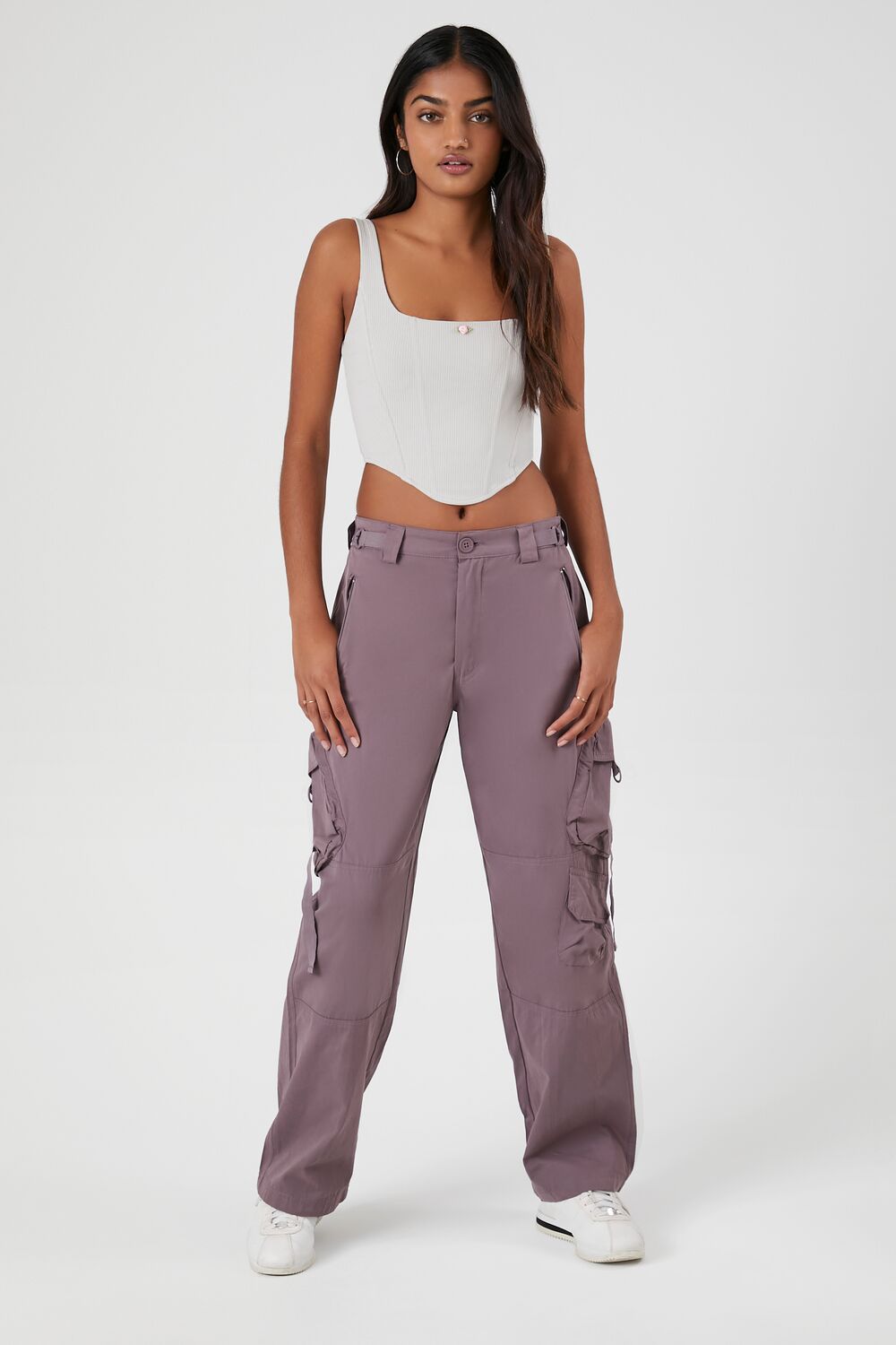 Ribbed Rose Cropped Bustier Top - Image 9