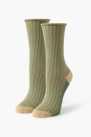 Herringbone Crew Socks