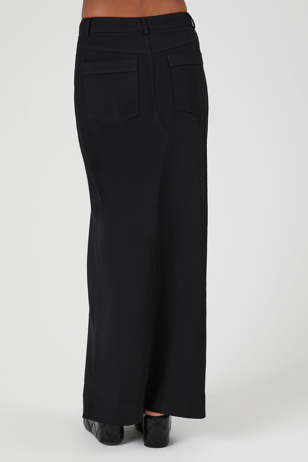 Twill Split-Hem Maxi Skirt - Image 4