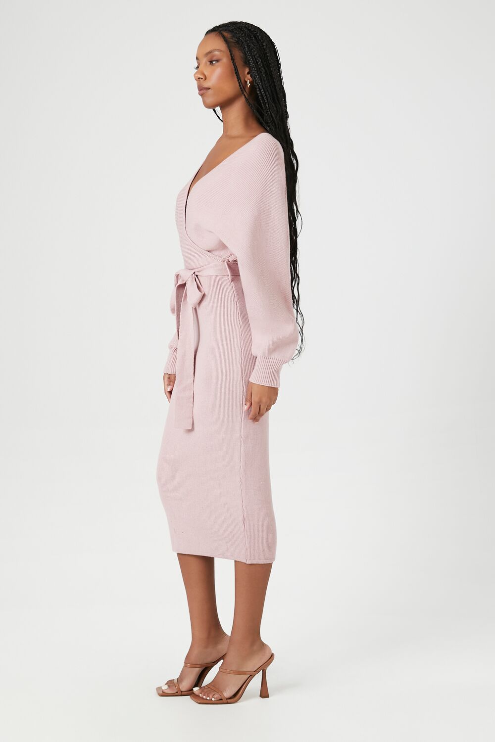 Sweater Midi Wrap Dress - Image 12