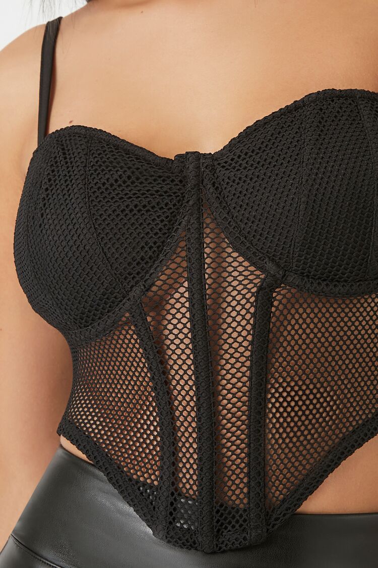 Mesh Cropped Bustier Cami - Image 5