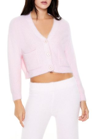 Fuzzy Cardigan Sweater