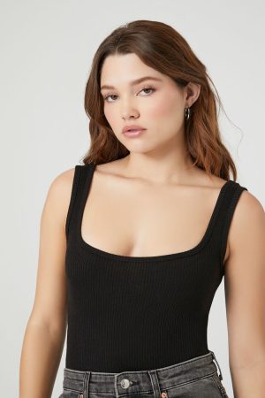 Square-Cut Tank Bodysuit