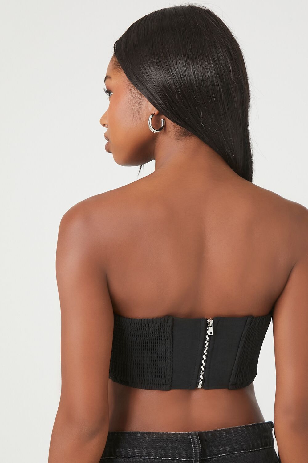 Rhinestone Cropped Tube Top - Image 3