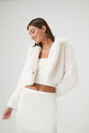 Plush Cropped Coat