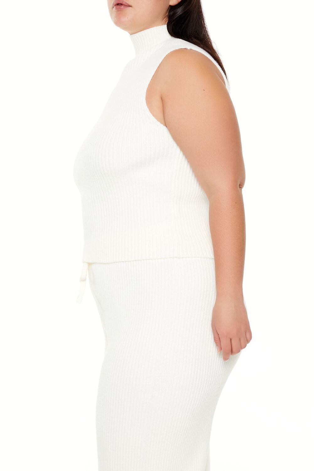 Plus Size Sweater-Knit Turtleneck Crop Top - Image 4