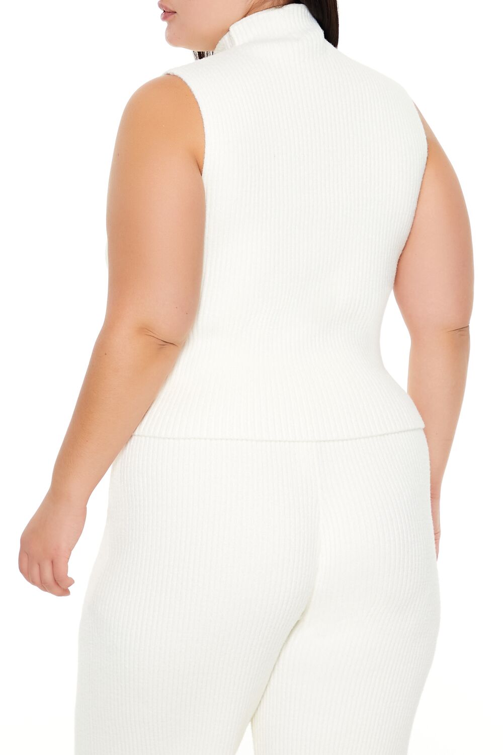 Plus Size Sweater-Knit Turtleneck Crop Top - Image 5