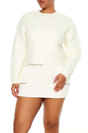 Plus Size Cable Knit Sweater