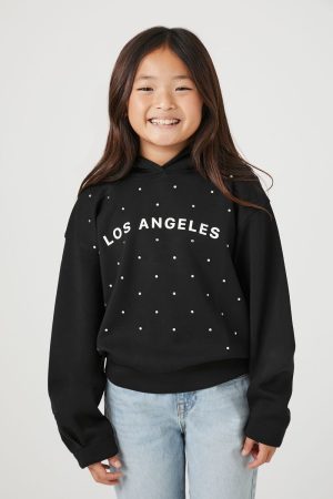 Girls Rhinestone Los Angeles Hoodie (Kids)