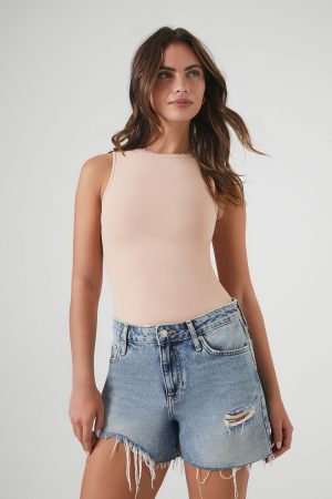 Sleeveless Sweater-Knit Bodysuit