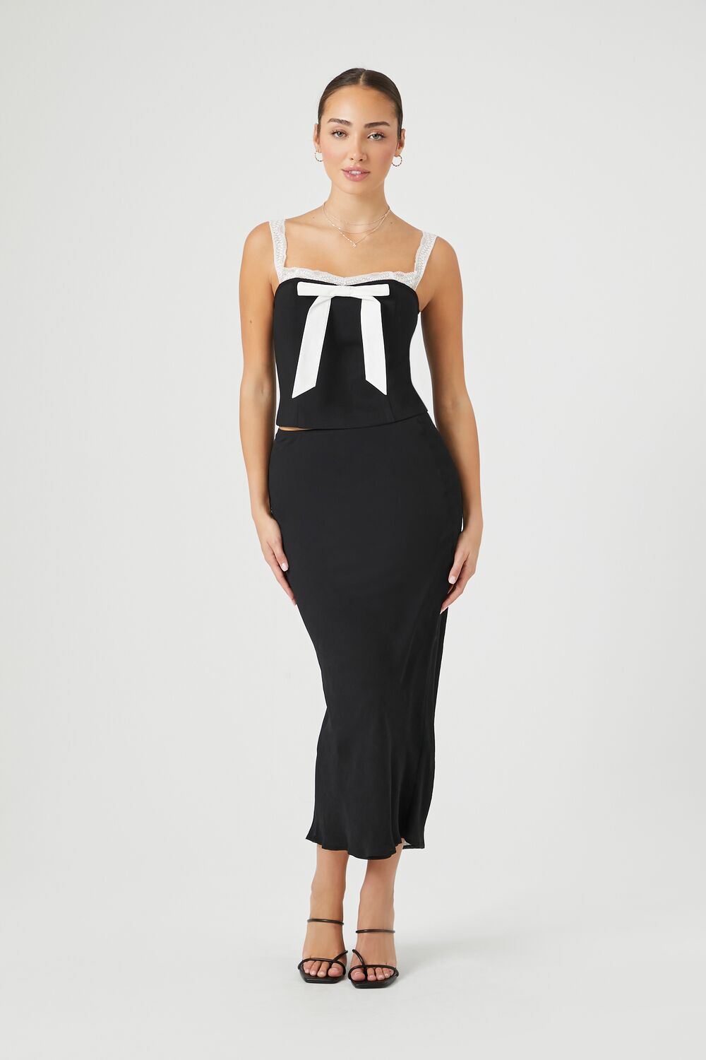 Bow Lace-Trim Cami - Image 4