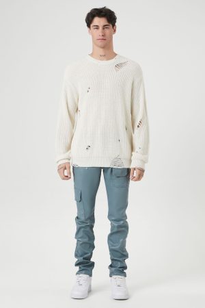 Mid-Rise Cargo Skinny Jeans