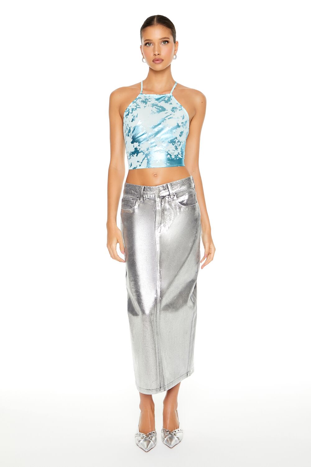 Metallic Burnout Tie-Back Cami - Image 4