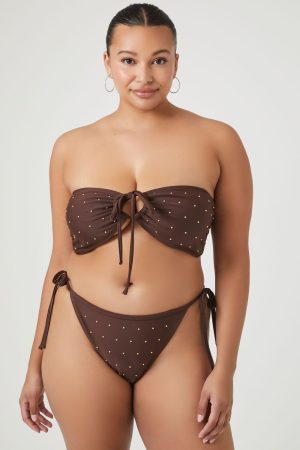 Plus Size Studded Bikini Bottoms