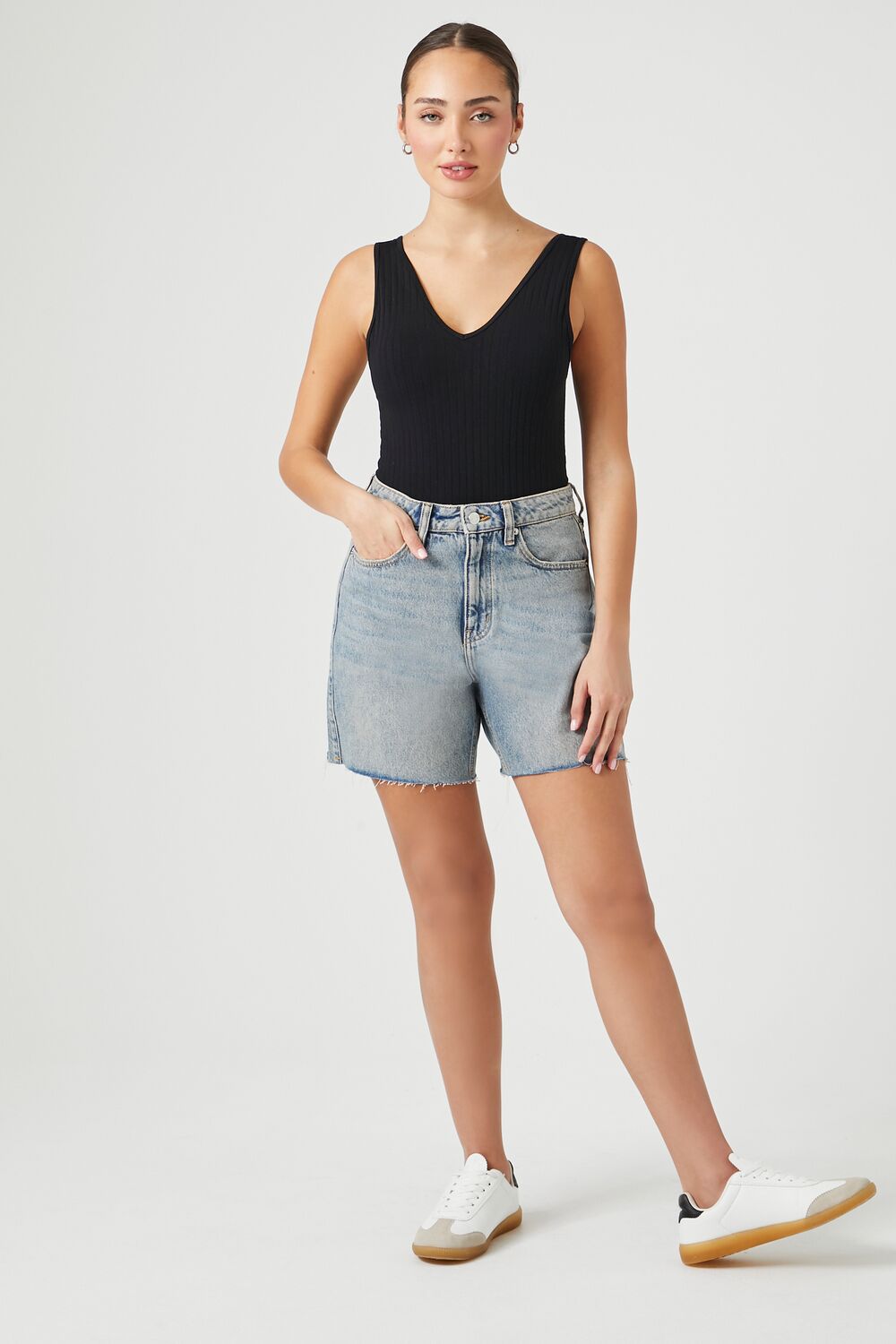 Seamless Ribbed Tank Bodysuit - Image 4