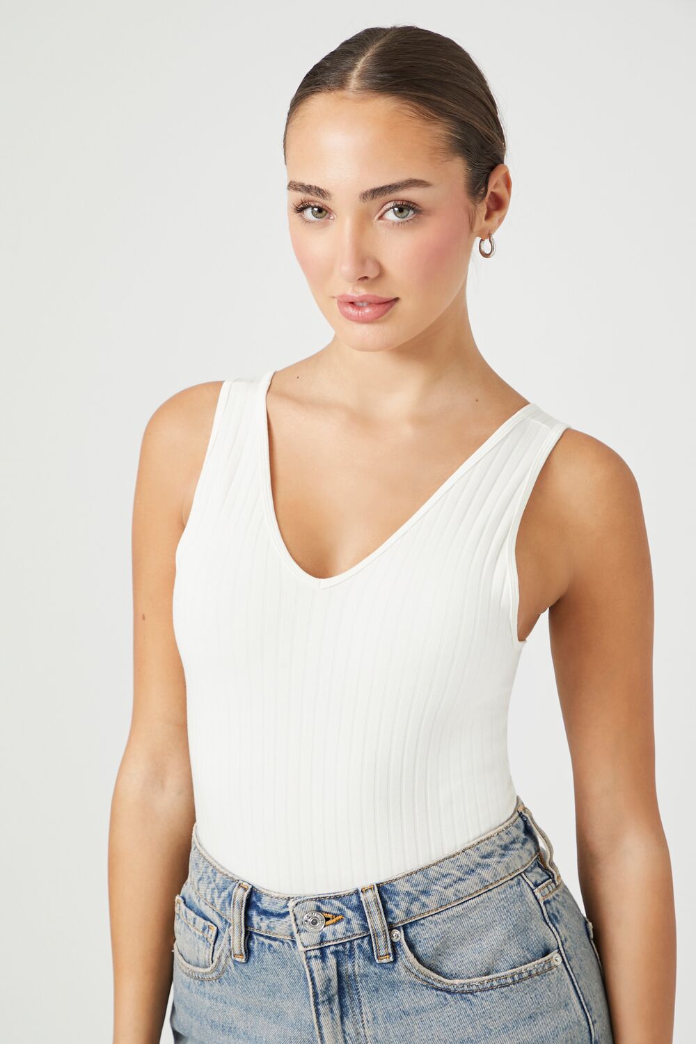 Seamless Ribbed Tank Bodysuit - Image 6