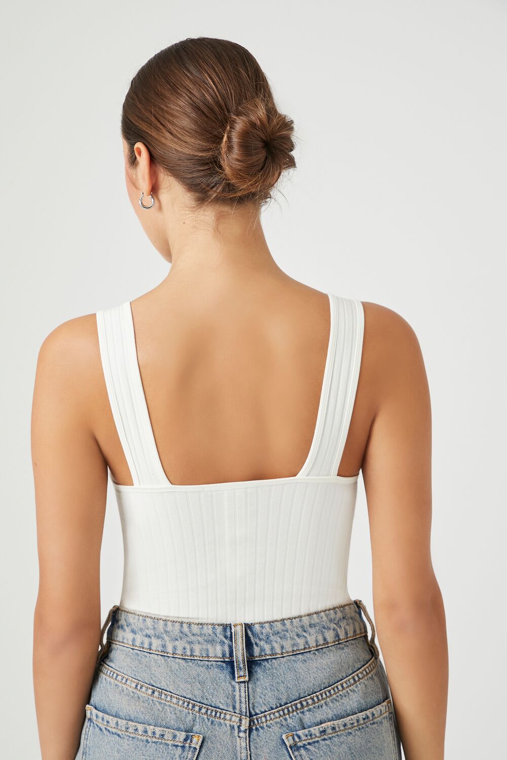 Seamless Ribbed Tank Bodysuit - Image 8