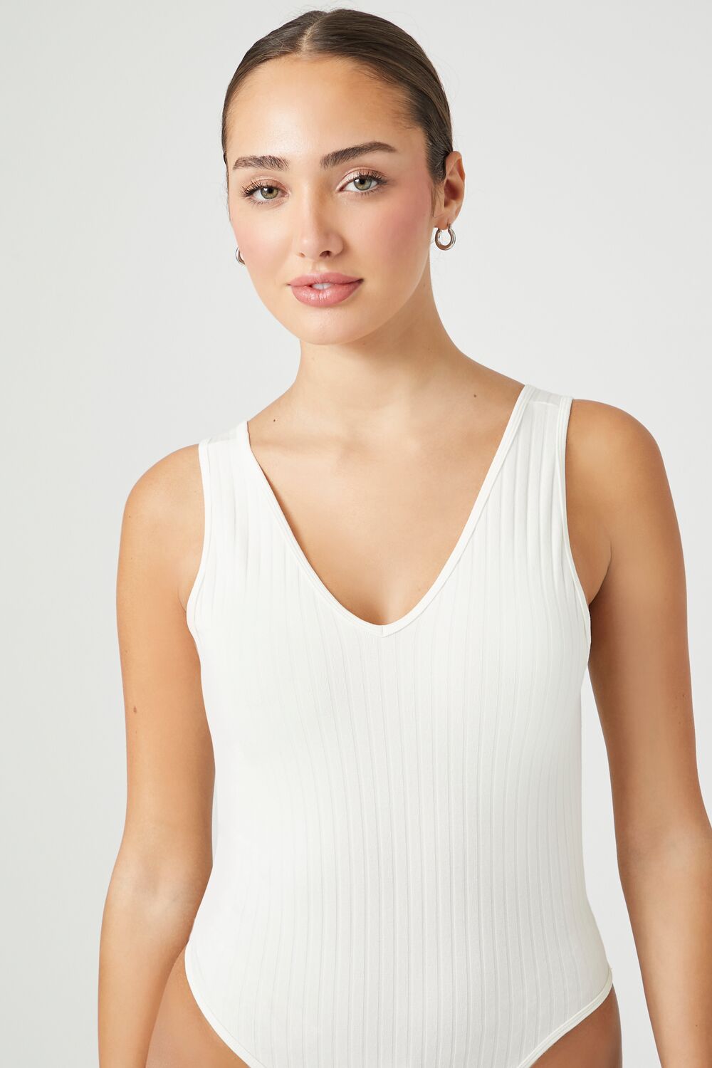 Seamless Ribbed Tank Bodysuit - Image 10