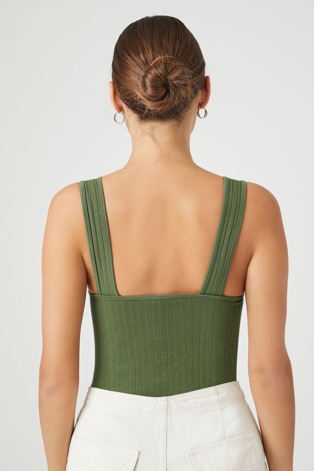 Seamless Ribbed Tank Bodysuit - Image 13