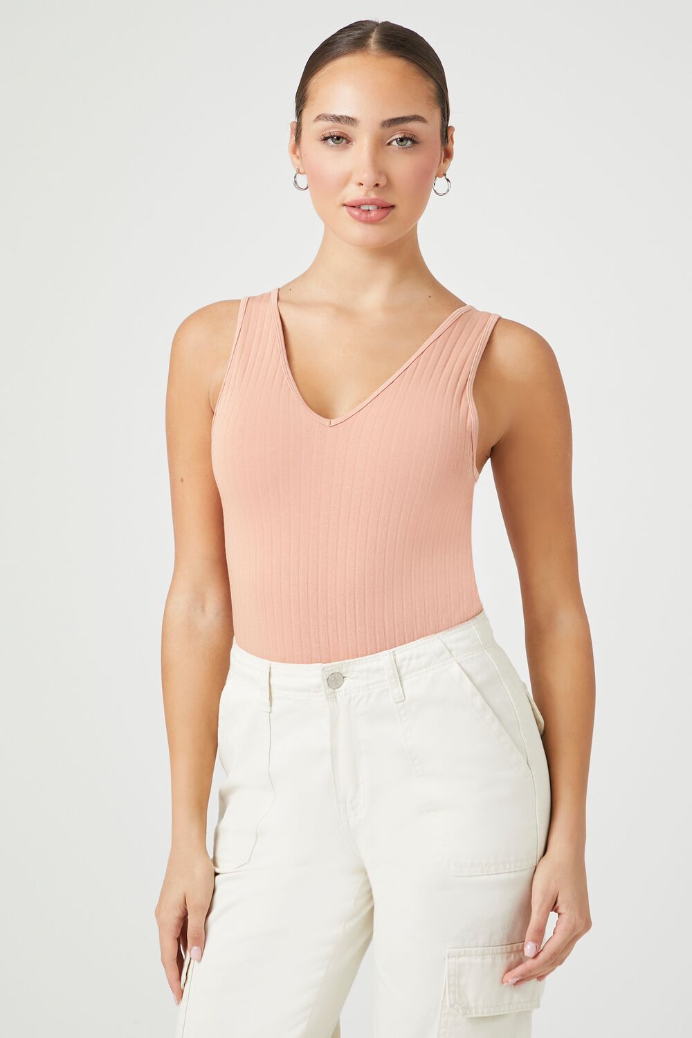 Seamless Ribbed Tank Bodysuit - Image 16