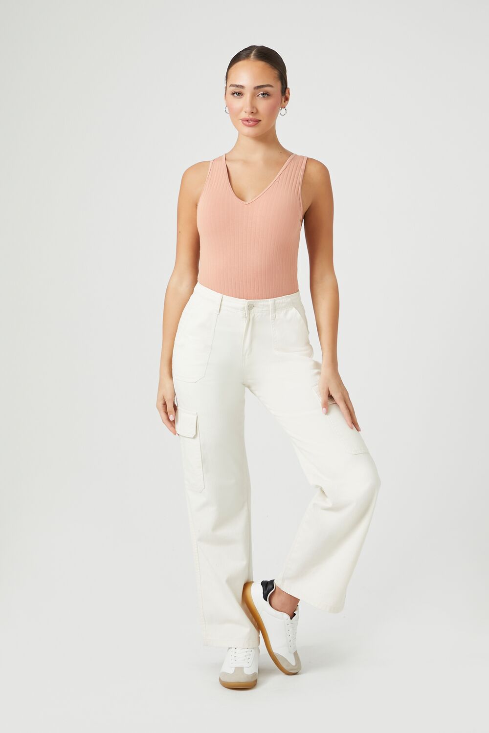 Seamless Ribbed Tank Bodysuit - Image 19