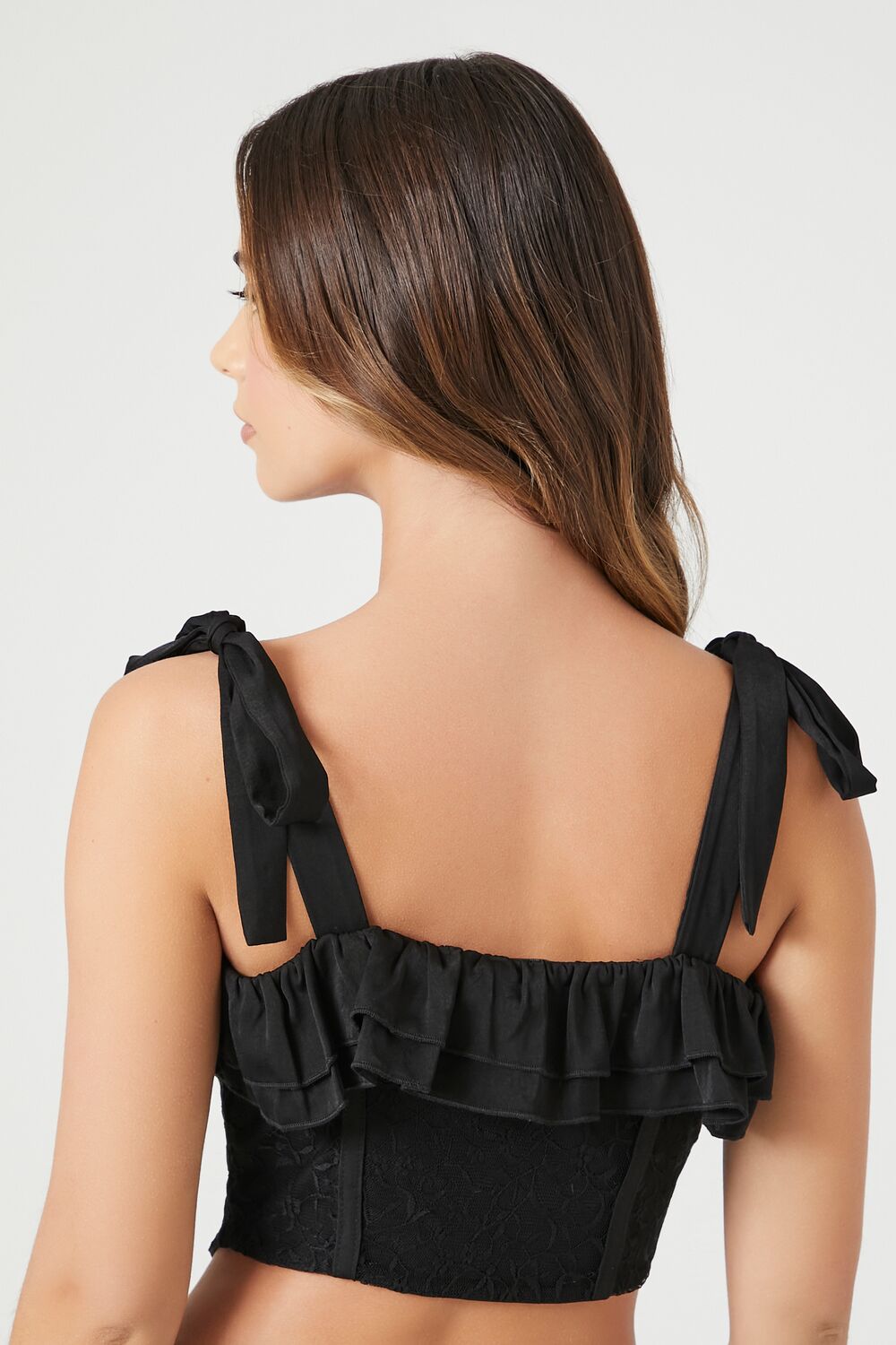 Lace Tie-Strap Corset Top - Image 5