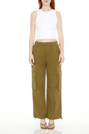 Toggle Drawstring Cargo Joggers