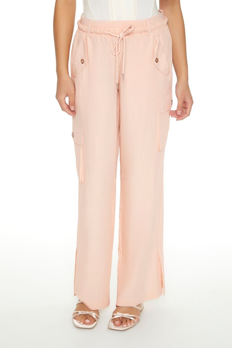 Drawstring Wide-Leg Cargo Pants - Image 8